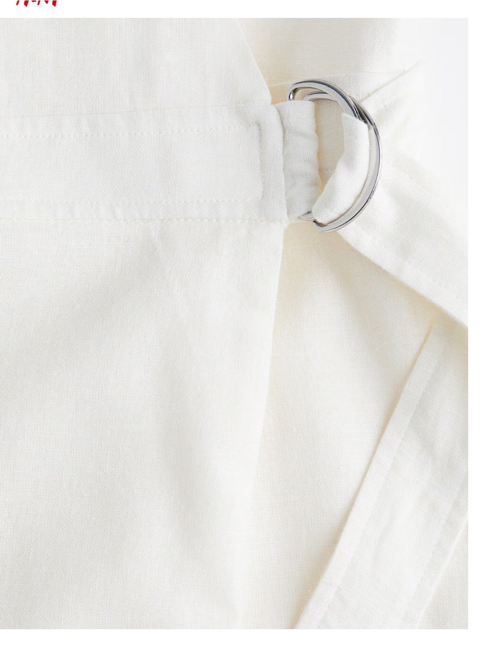 LINEN-BLEND WRAP DRESS - Picture 2 of 4